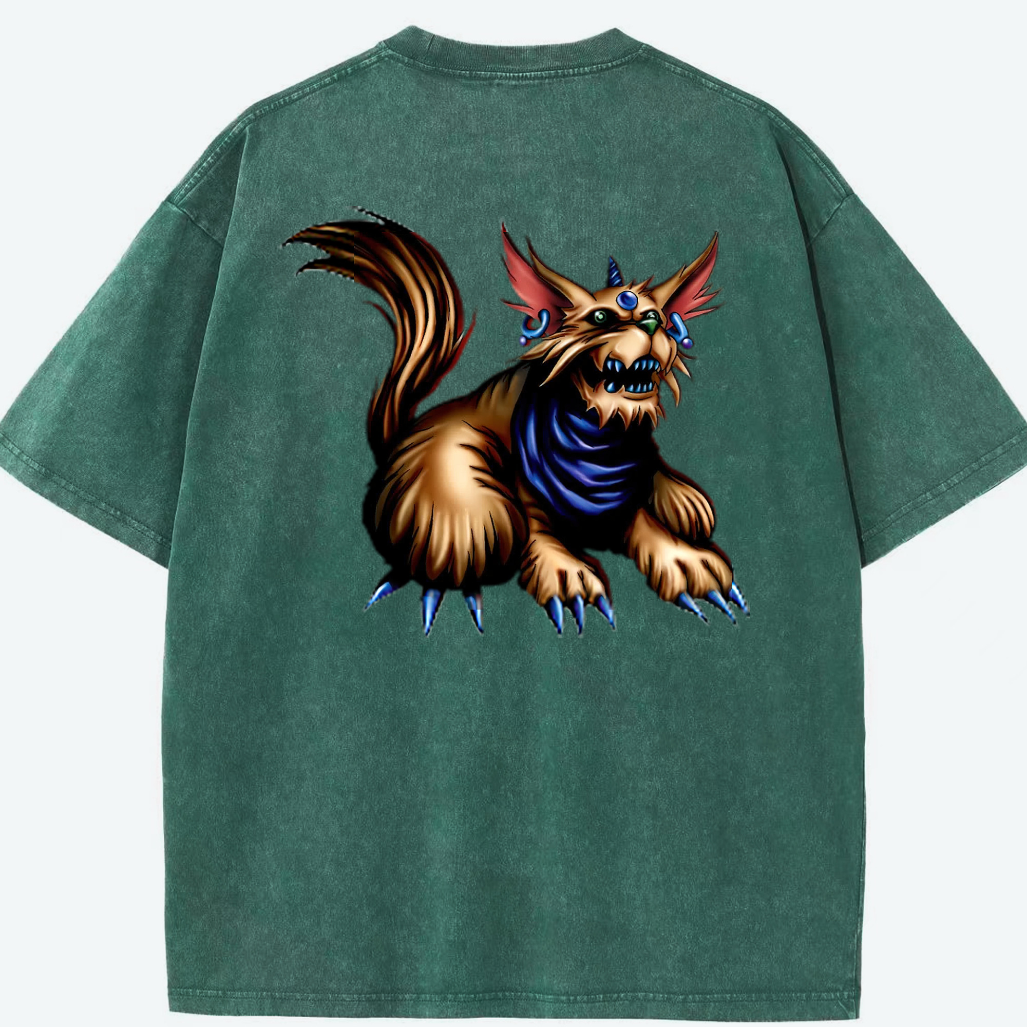 （画像用） 遊☆戯☆王 Yu-Gi-Oh! 綿100% ヴィンテージ風 半袖Tシャツ（背面プリント）